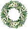 Eucalyptus Wreaths for Front Door, 18Inch Artificial Green Front Door Wreath Summer Porch Decor with Berries for Home Farmhouse Wall Outdoor Decorations.